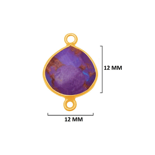 Purple Turquoise Gemstone Charms