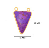 24K Gold Plated Over Sterling Silver-Plated Bezel Charms