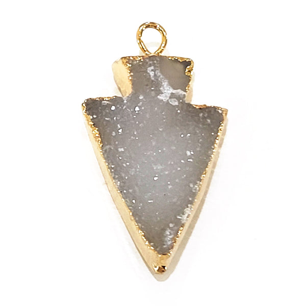 24k Gold electroplated - Kissed Red Druzy - Handmade Pendant Necklace - Gothy Elegance & Jewelry Gift