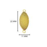 Yellow druzy natural bezel charms connectors, 11X22mm marquise-evil-eye-shaped 24k gold electroplated women jewelry-making earrings, bracelets, necklaces, and DIY crafts.
