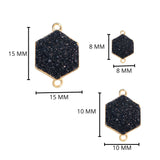 24k Gold electroplated - Kissed Black Druzy - Handmade Pendant Necklace - Gothy Elegance & Jewelry Gift