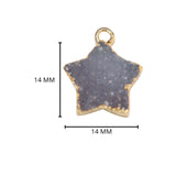 24k Gold Electroplated -Kissed Gray Druzy - Handmade Pendant Necklace - Gothy Elegance & Jewelry Gift