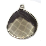 Somky Quartz Stone Necklace for Jewelry Making 20mm Heart Bezel Charms Pendants Connectors 925 Sterling Silver