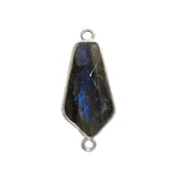 Labradorite Stone Necklace for Jewelry Making 10X20mm 11X16mm Tie Bezel Charms Pendants Connectors 925 Sterling Silver