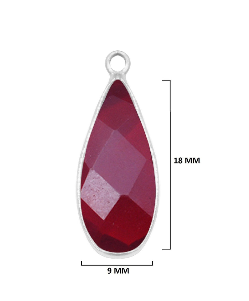 Boho Chic Garnet Bezel Pendant - Handcrafted Gemstone Necklace in 925 Sterling Silver with Stunning Finishes