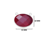 Boho Garnet Sterling Silver Pendant – Gemstone Bezel Necklace