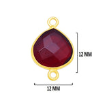 Garnet Heart Pendant - Boho Chic Gemstone Necklace with 24kt Gold Elegance