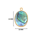 Abalone Shell Stone Necklace for Jewelry Making 10X15 12X15 13X30 15X18 15X20 18X25 8X10mm Oval Bezel Charms Pendants 24K Gold Electroplated
