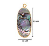 Abalone Shell Stone Necklace for Jewelry Making 10X15 12X15 13X30 15X18 15X20 18X25 8X10mm Oval Bezel Charms Pendants 24K Gold Electroplated