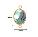 Abalone Shell Stone Necklace for Jewelry Making 10X15 12X15 13X30 15X18 15X20 18X25 8X10mm Oval Bezel Charms Pendants 24K Gold Electroplated