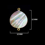 Mother Of Pearl Shell Stone Necklace for Jewelry Making - 12mm 15mm 18mm 25mm 30mm Heart Bezel Charms Pendants 24K Gold Electroplated DIY