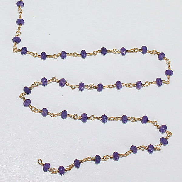 Amethyst Chalcedony Rosary Chain Jewelry