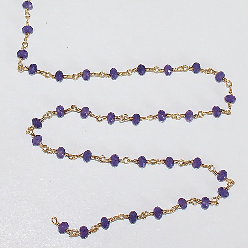 Amethyst Chalcedony Rosary Chain Jewelry