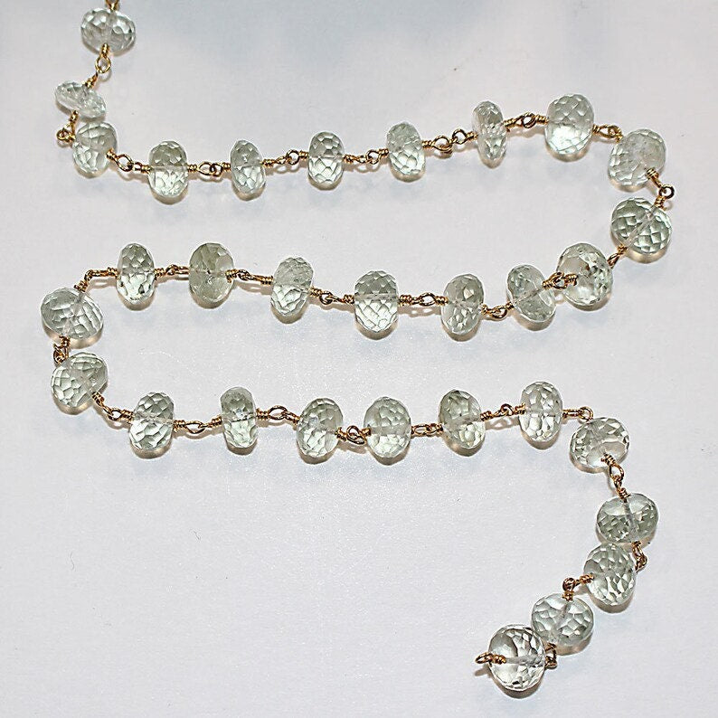 Green Amethyst Rosary Chain Jewelry