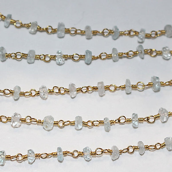 Aquamarine 3mm Beaded Handmade Rosary