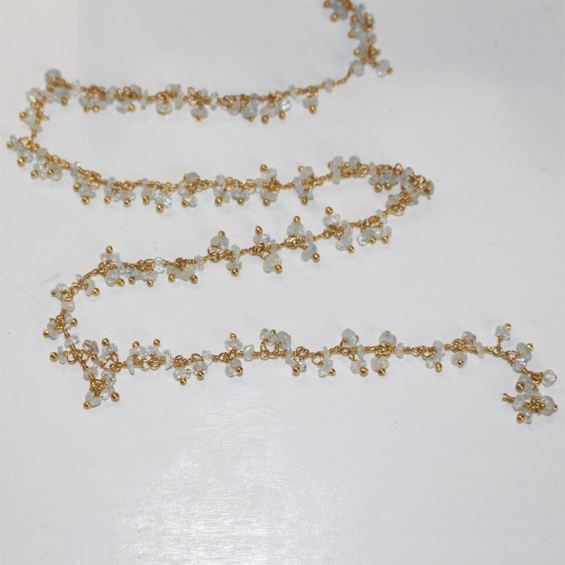 Aquamarine Rosary Chain Jewelry