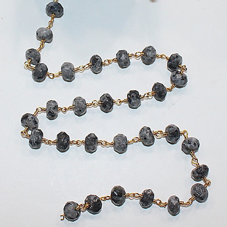 cats eye semi-precious gemstone beads black oxidized antique rosary chain for a necklace, earrings, anklet, and bracelet making.