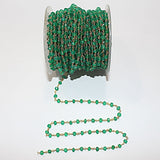 green onyx handmade gemstone bead chain.