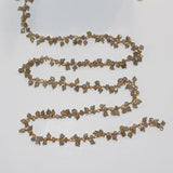 labradorite natural semi-precious gemstone beads 24k gold plated over silver rosary chain for a necklace, earrings, anklet, and bracelet making.