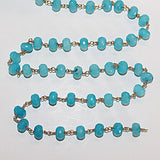 dark peruvian jade semi-precious gemstone beads black oxidized antique rosary chain for a necklace, earrings, anklet, and bracelet making.