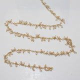 freshwater pearl natural semi-precious gemstone beads 24k gold plated over silver rosary chain for a necklace, earrings, anklet, and bracelet making.