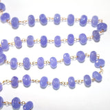 light purple jade semi-precious gemstone beads black oxidized antique rosary chain for a necklace, earrings, anklet, and bracelet making.