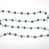 green quartz gemstone bead chain silver, women jewelry making necklaces, earrings, and bracelets bead chain.