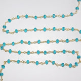 Dark Blue Topaz quartz gemstone bead chain 24k gold plated over silver, women jewelry making necklaces, earrings, and bracelets bead chain.