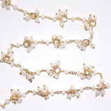 pink chalcedony gemstone bead chain 24k gold plated over silver, women jewelry making necklaces, earrings, and bracelets bead chain.