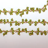 peridot quartz gemstone bead chain silver, women jewelry making necklaces, earrings, and bracelets bead chain.