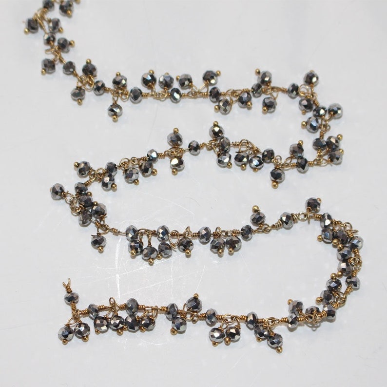 pyrite quartz gemstone bead chain silver, women jewelry making necklaces, earrings, and bracelets bead chain.