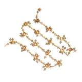 smoky gemstone bead chain 24k gold plated over silver, women jewelry making necklaces, earrings, and bracelets bead chain.