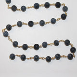 Black Matte Chips Rosary Chain Jewelry