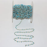turquoise chips birthstone month July, zodiac sign Libra.