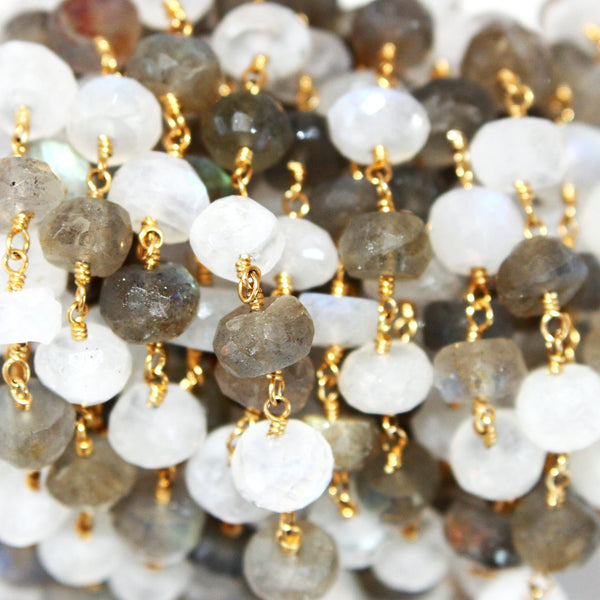 rainbow moonstone & labradorite birthstone June, zodiac sign Cancer, Capricorn and Pisces.