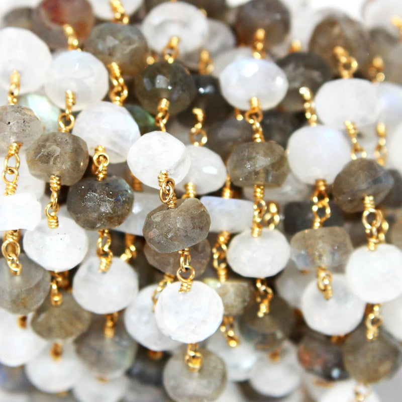 rainbow moonstone & labradorite birthstone June, zodiac sign Cancer, Capricorn and Pisces.