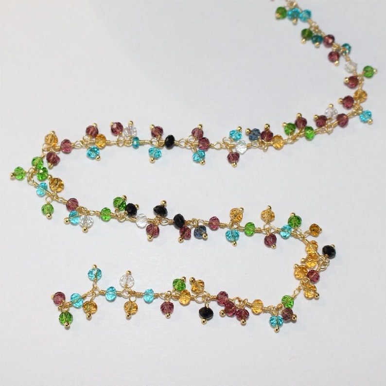 multi color quartz gemstone bead chain silver, women jewelry making necklaces, earrings, and bracelets bead chain.