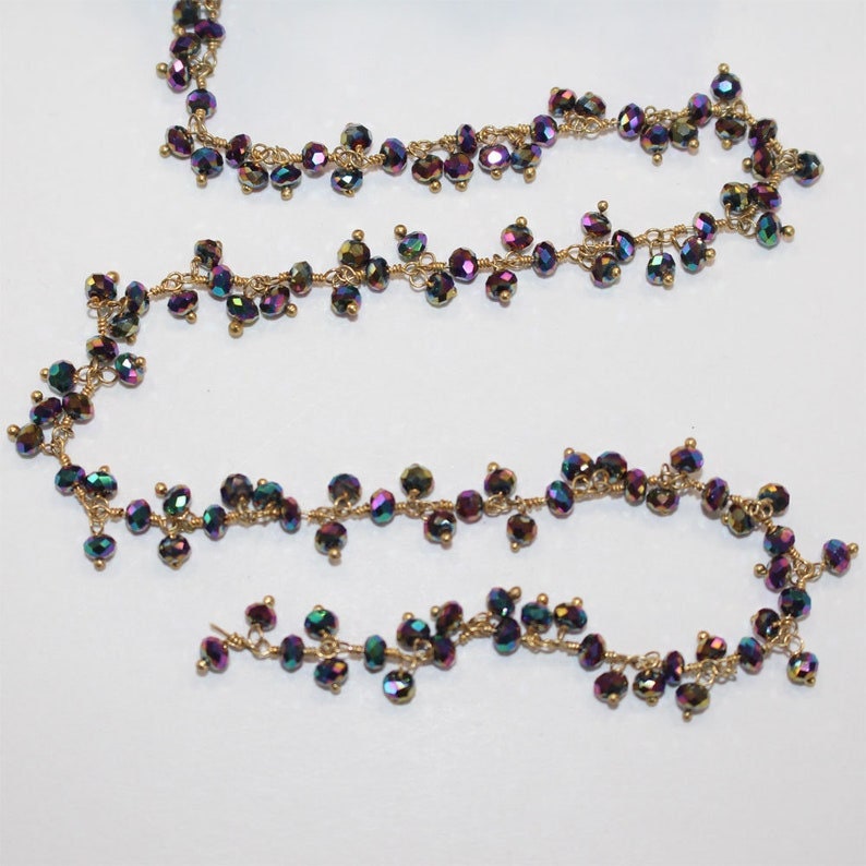 peacock pyrite quartz gemstone bead chain silver, women jewelry making necklaces, earrings, and bracelets bead chain.