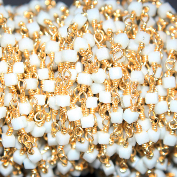 sky blue quartz gemstone bead chain 24k gold plated over silver, women jewelry making necklaces, earrings, and bracelets bead chain.