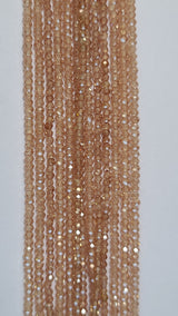 Zircon Champagne Bead Strand - Sizes 2mm to 7mm