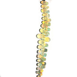 Ethiopian Opal White natural semi precious gemstone bead strands, teardrop shaped bead strand, faceted bead size 3mm handmade gemstone bead strand 20 Carat, women jewelry making necklaces, earrings, and bracelets bead strands.