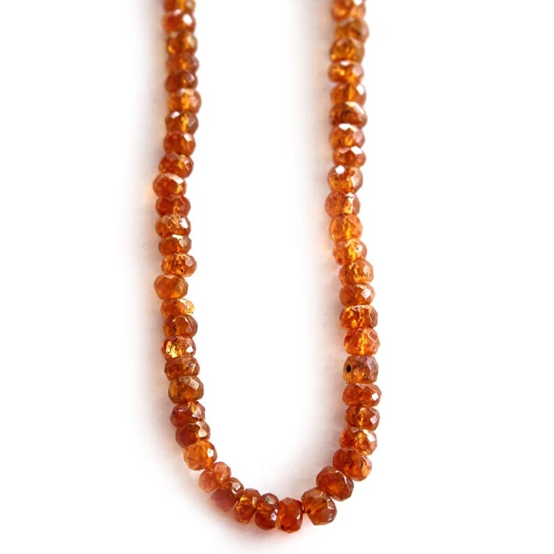 Fanta Garnet Rondelle strands