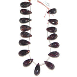 Faceted Garnet Teardrop Bead Strand, DIY Jewelry Making