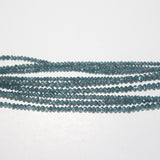 Blue Diamond natural precious gemstone bead strands, rondelle shaped 4-inch long bead strand, faceted bead handmade gemstone bead strand 3 Carat, women jewelry making necklaces, earrings, and bracelets bead strands.