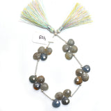Gray sapphire handmade gemstone bead strand 33, 35, 38, 43, 34, 40, 44 carat.