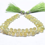 Prehnite natural handmade gemstone bead strand 52 Carat.