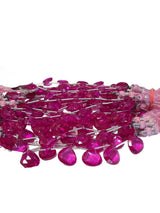 Teardrop Ruby Pink Beads - DIY Beading Supplies