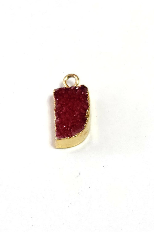 Red druzy tiger nail bezel charms, 7X12mm single bail bezel pendants women jewelry making earrings, pendants, bracelets, necklaces, and DIY crafts.