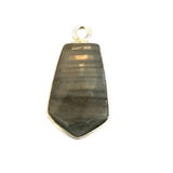 Labradorite Stone Necklace for Jewelry Making 10X20mm 11X16mm Tie Bezel Charms Pendants Connectors 925 Sterling Silver