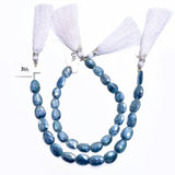 Mystic Blue Kyanite tumble shaped birthstone month january and february zodiac sign aries.